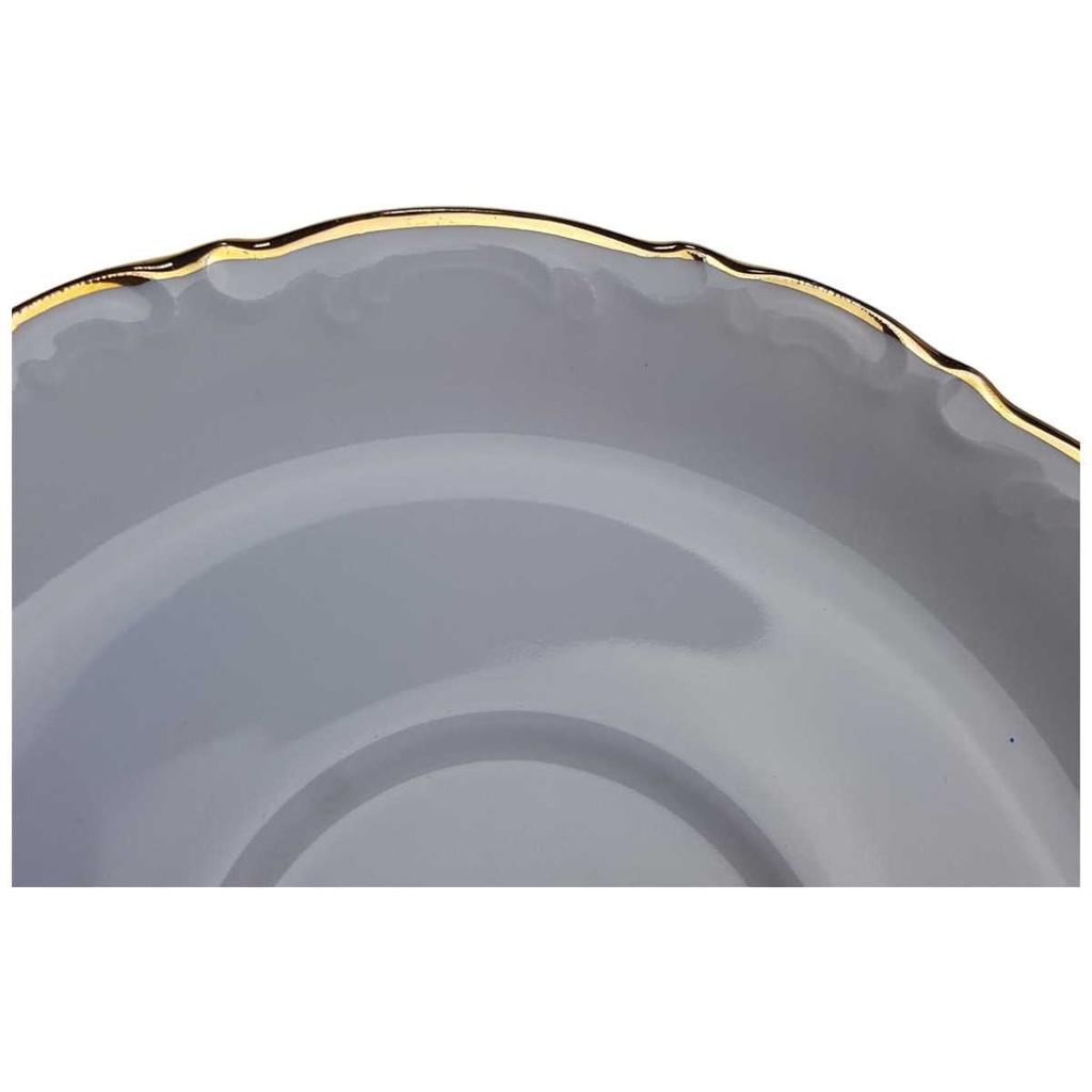 [98241] Untertasse für Kaffee Goldrand 14,5 cm Mitterteich Form 2000 2 mm gebraucht - sehr gut Bild 2