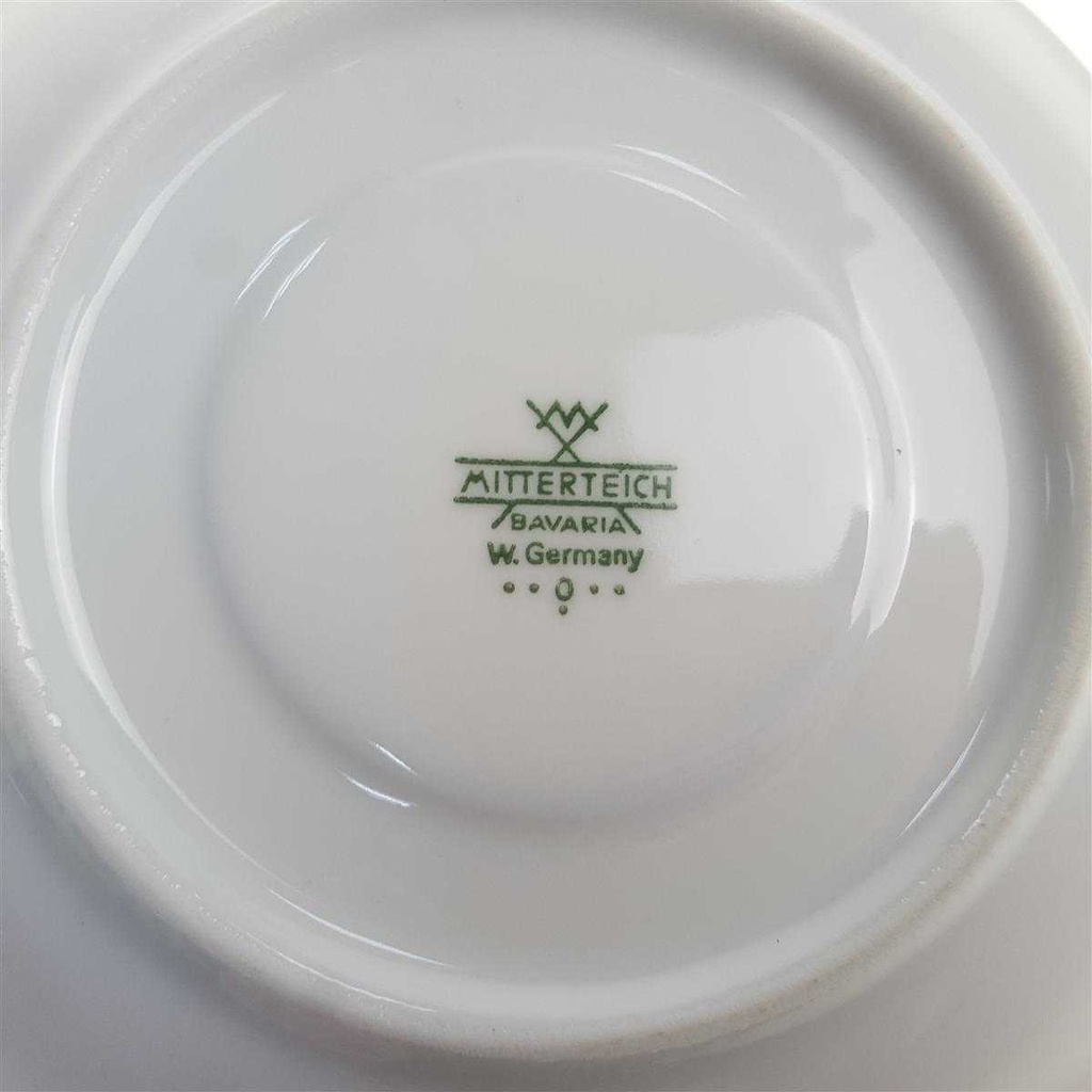 [98241] Untertasse für Kaffee Goldrand 14,5 cm Mitterteich Form 2000 2 mm gebraucht - sehr gut Bild 3