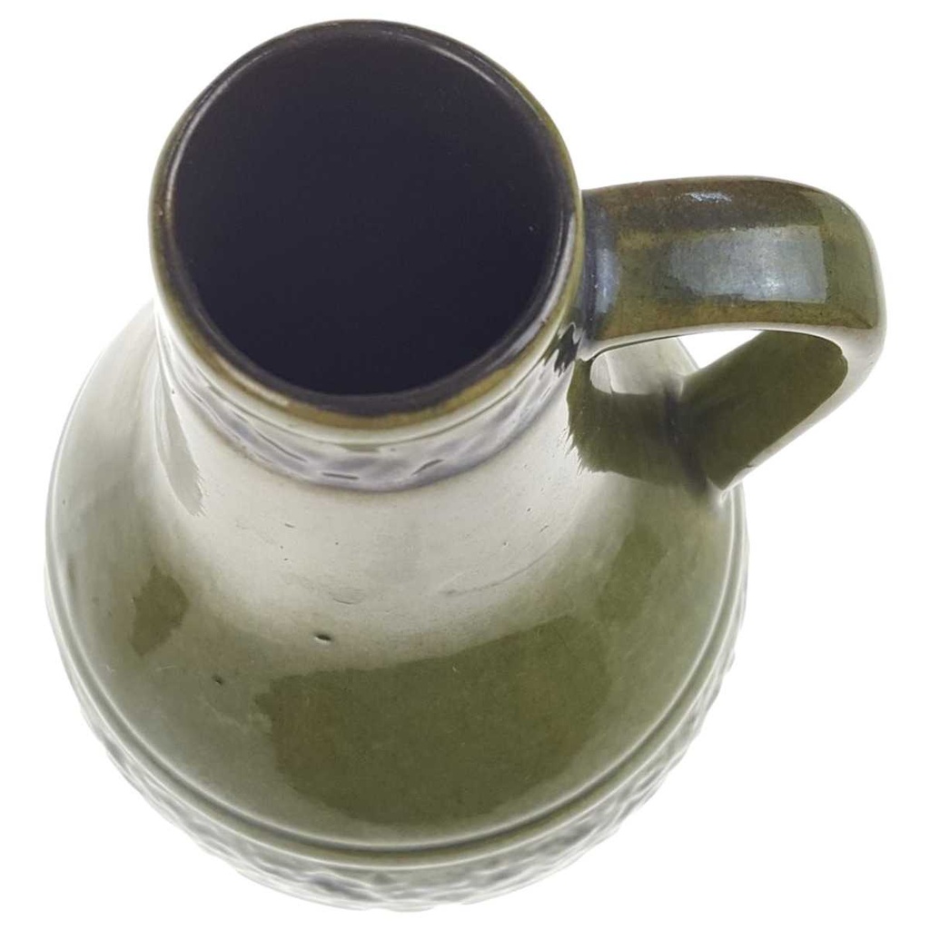 [98245] Henkelvase 22 cm VEB Haldensleben Grün gebraucht - gut Bild 2