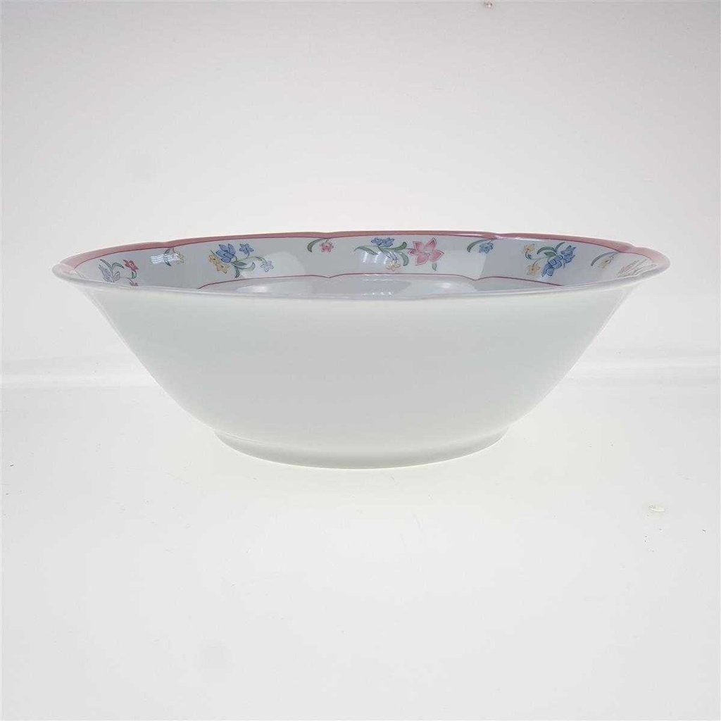 [98261] Schüssel 24,2 cm Mitterteich Form 2250 rosa Rand Dekor Stefanie gebraucht - gut Bild 3