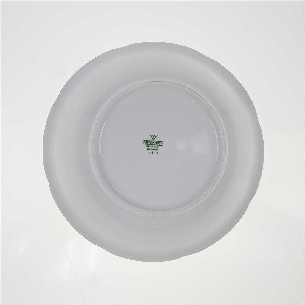 [98261] Schüssel 24,2 cm Mitterteich Form 2250 rosa Rand Dekor Stefanie gebraucht - gut Bild 4