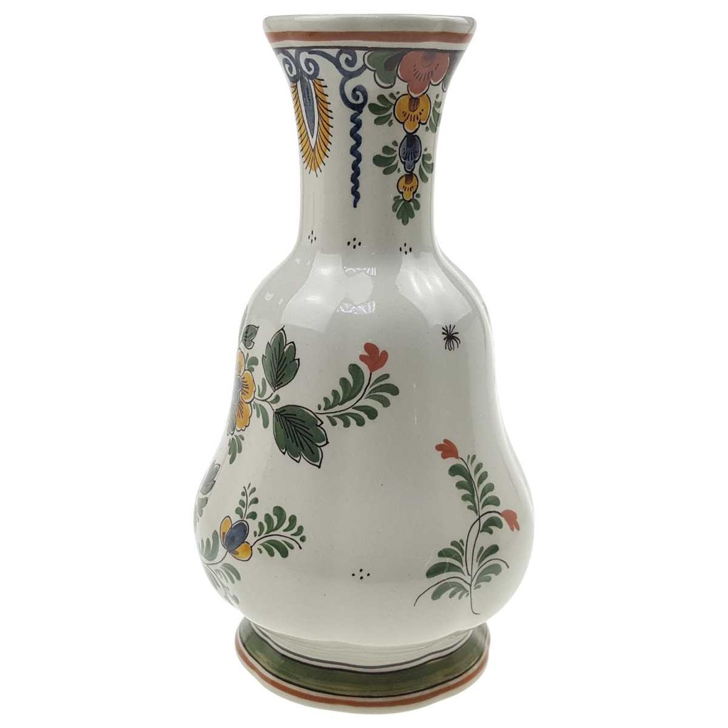 [98274] Vase 21 cm Delfts Polychroom Blumendekor Bunt Blumen gebraucht - sehr gut Bild 3