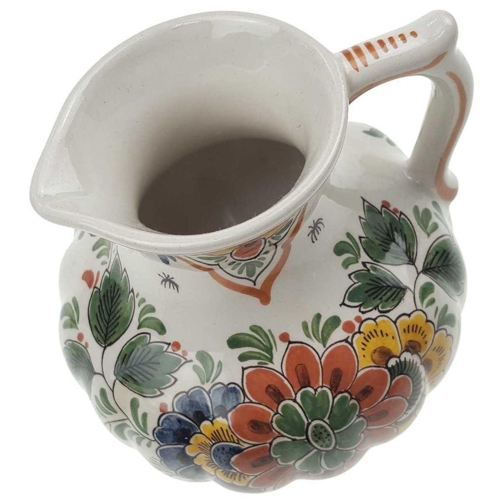 [98276] Henkelkrug Delfts Polychroom Blumendekor Bunt Blumen gebraucht - sehr gut Bild 2