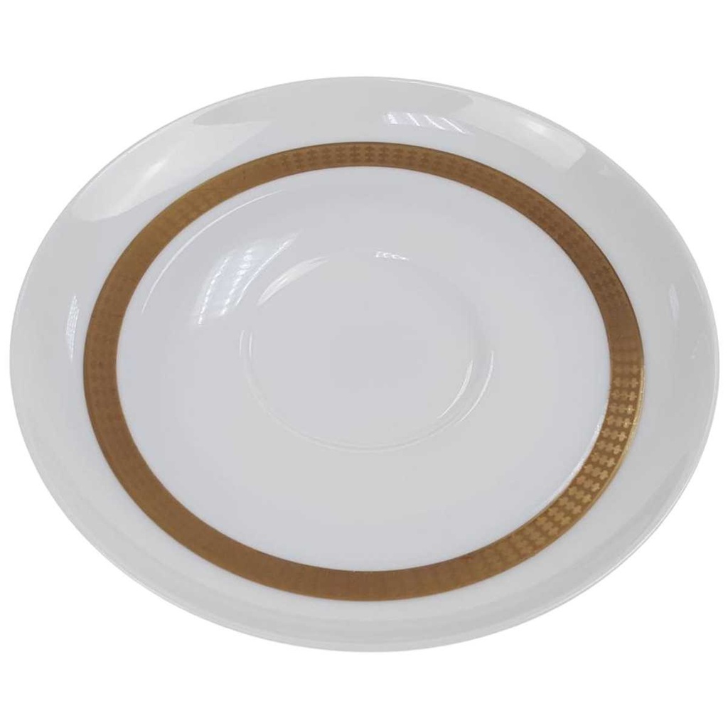 [98284] Untertasse für Kaffee Golddekor 14,2 cm Thomas Porzellan Rotunda gebraucht - gut Bild 2