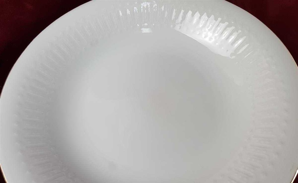 [98288] Suppenteller Goldrand 22 cm Winterling Kirchenlamitz Relief Weiß mit gebraucht - akzeptabel Bild 5