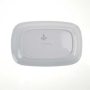 [98291] Servierplatte Speiseplatte klein 31,5x20,4 cm Winterling Röslau Relief brauner Rand gebraucht - gut Bild 4