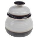 [98295] Zuckerdose 0,2 L Winterling Röslau Relief brauner Rand gebraucht - sehr gut Bild 2