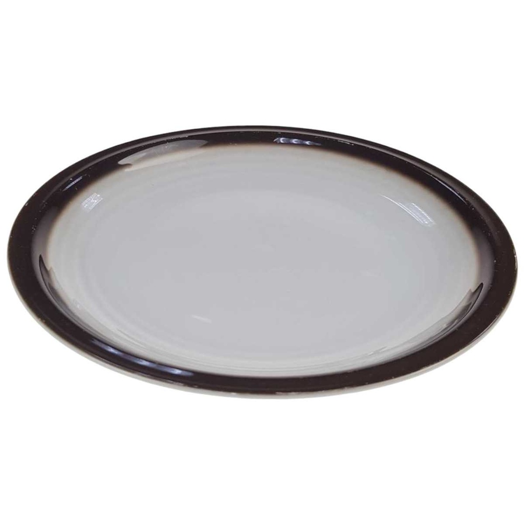 [98301] Teller Unterteller für Sauciere Winterling Röslau Relief brauner Rand gebraucht - akzeptabel Bild 2
