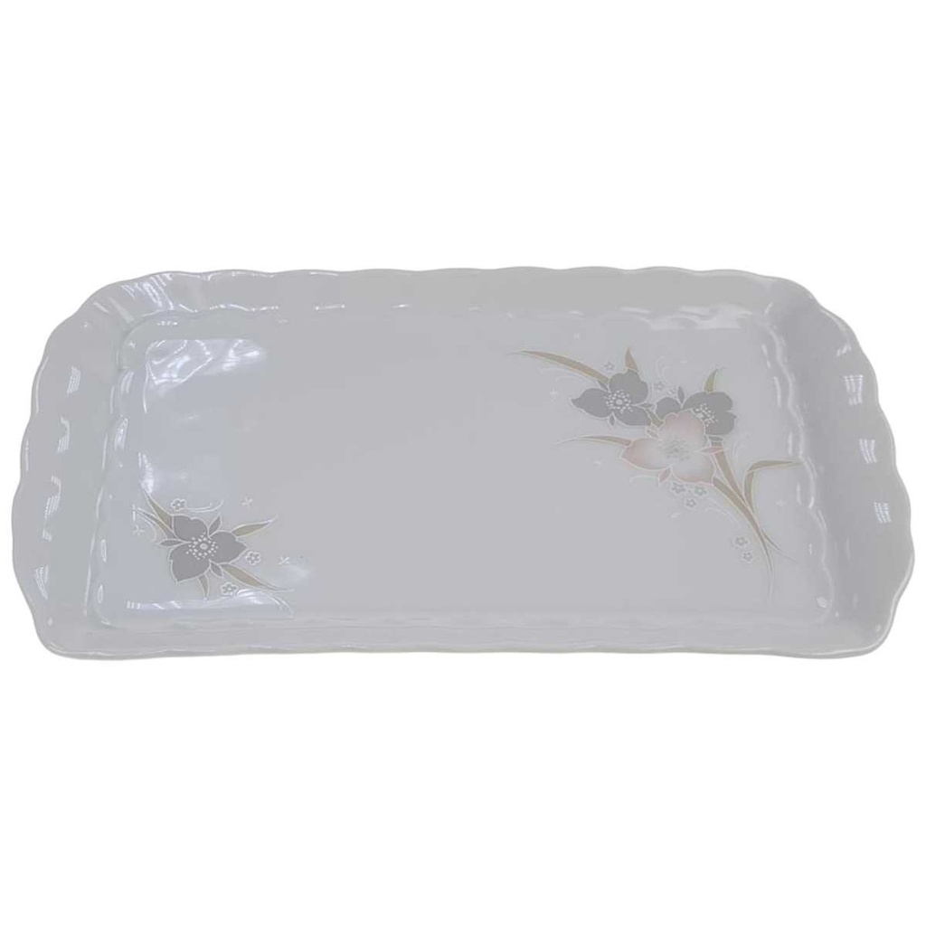 [98306] Tablett für Milch und Zucker Eschenbach Toledo rosa graue Blüten gebraucht - sehr gut Bild 2