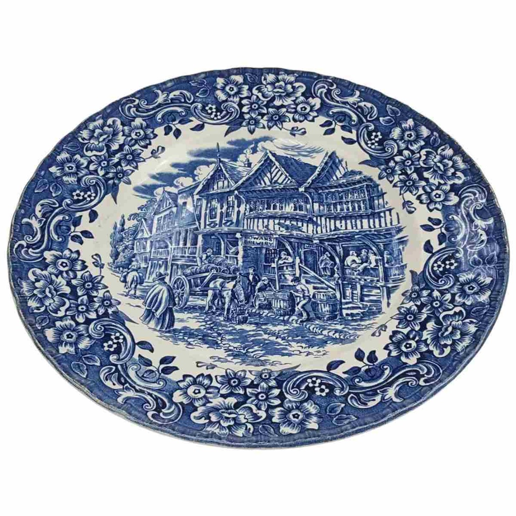 [98319] Speiseteller 25 cm Royal Tudor 17 th Century England Blau gebraucht - sehr gut Bild 2