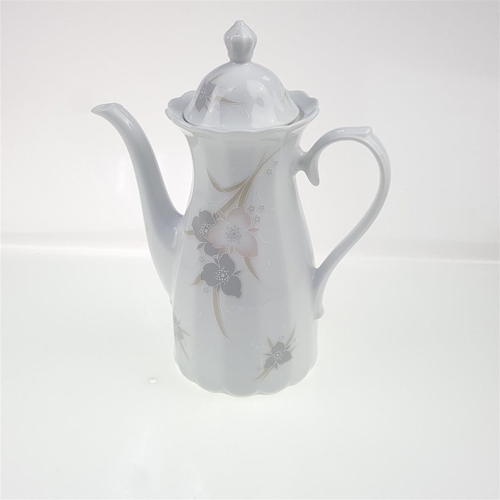 [98325] Kaffeekanne klein 0,9 L Eschenbach Toledo rosa graue Blüten gebraucht - sehr gut Bild 2