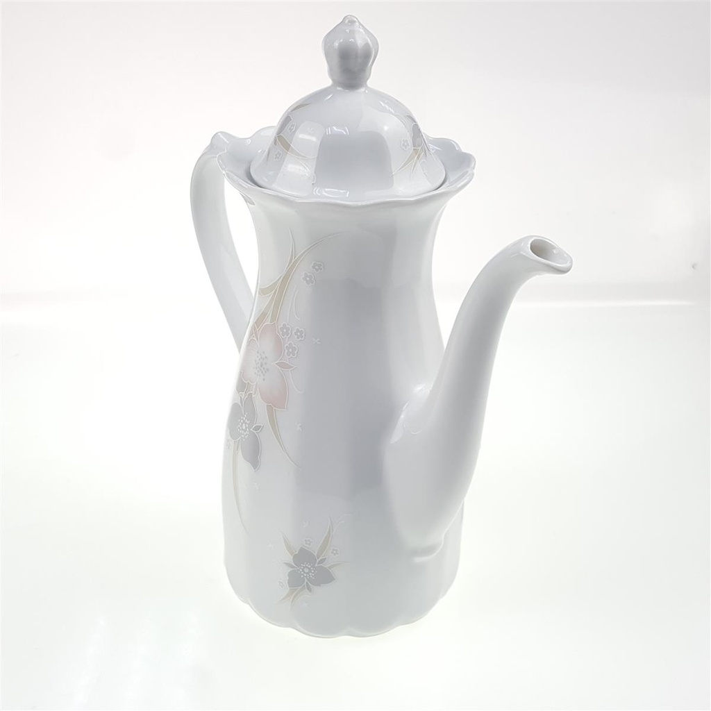 [98325] Kaffeekanne klein 0,9 L Eschenbach Toledo rosa graue Blüten gebraucht - sehr gut Bild 3