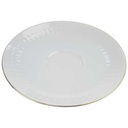 [98327] Untertasse für Kaffee Goldrand 14,2 cm Winterling Kirchenlamitz Relief Weiß mit gebraucht - gut Bild 2