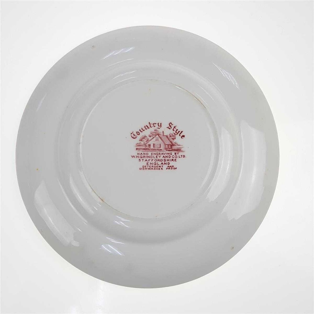 [98328] Speiseteller 25,6 cm Grindley Country Style Rot gebraucht - akzeptabel Bild 4