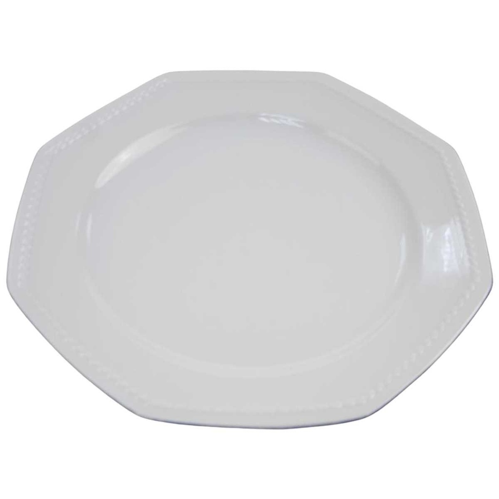 [98347] Speiseteller 24,5 cm Schirnding Bavaria Paris Kordelrand Blaukante gebraucht - akzeptabel Bild 2