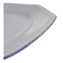 [98347] Speiseteller 24,5 cm Schirnding Bavaria Paris Kordelrand Blaukante gebraucht - akzeptabel Bild 4