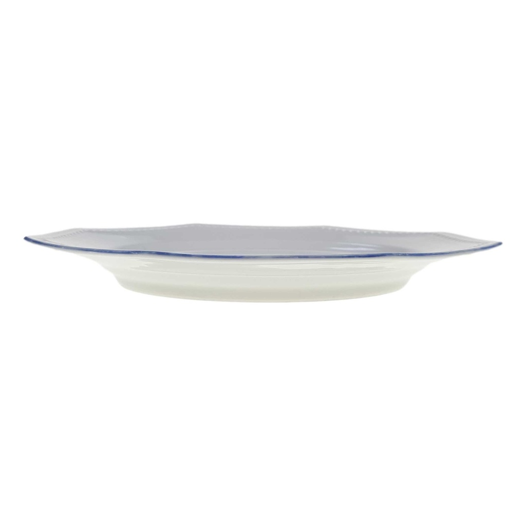 [98347] Speiseteller 24,5 cm Schirnding Bavaria Paris Kordelrand Blaukante gebraucht - akzeptabel Bild 5