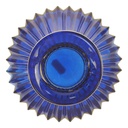 [98356] Vase 16,5 cm Walther Glas Blau Gold gebraucht - gut Bild 3