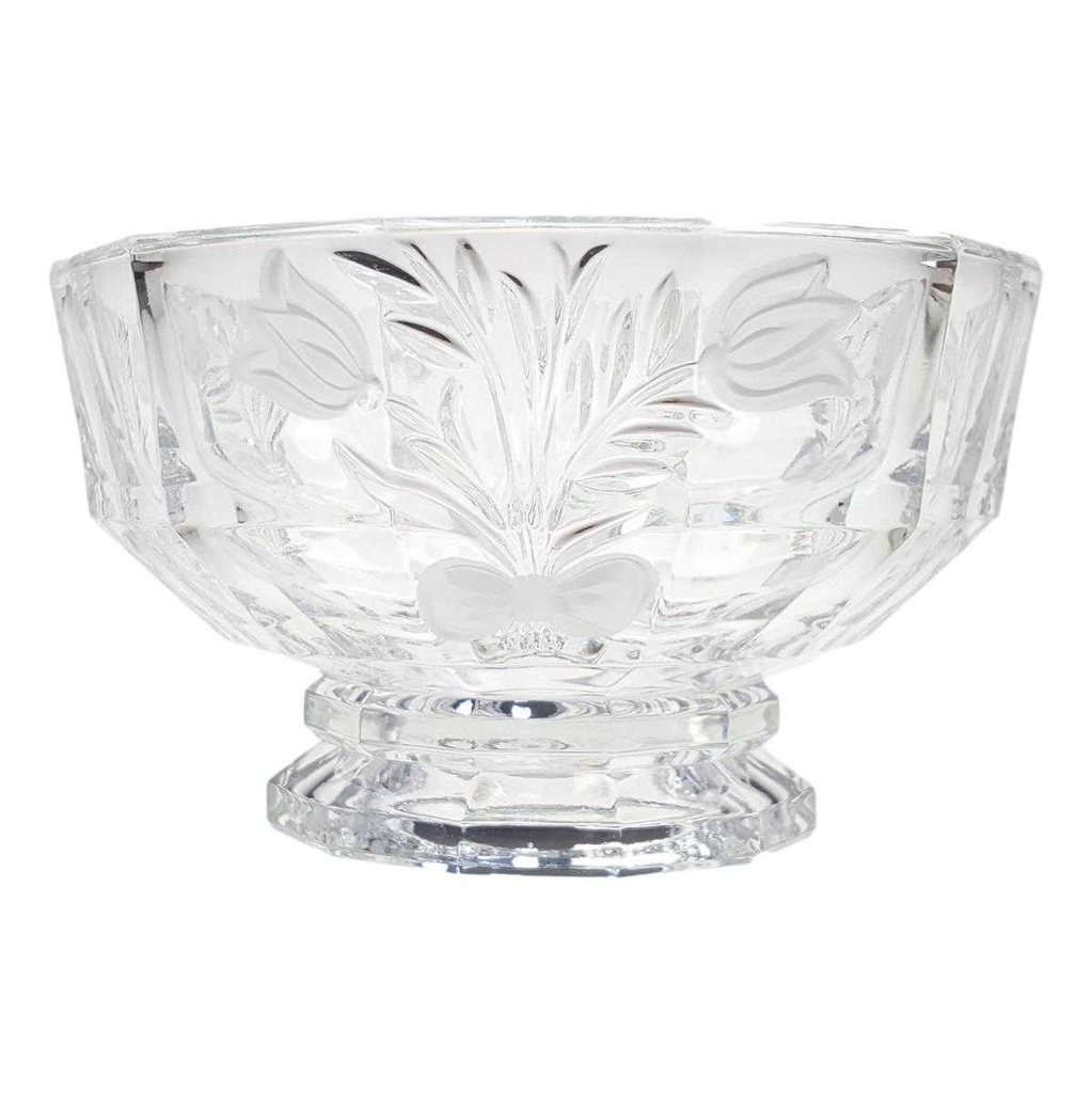 [98365] Deckeldose Bonboniere Ätzdekor 16 cm H 19,5 Kristallglas Bild 4