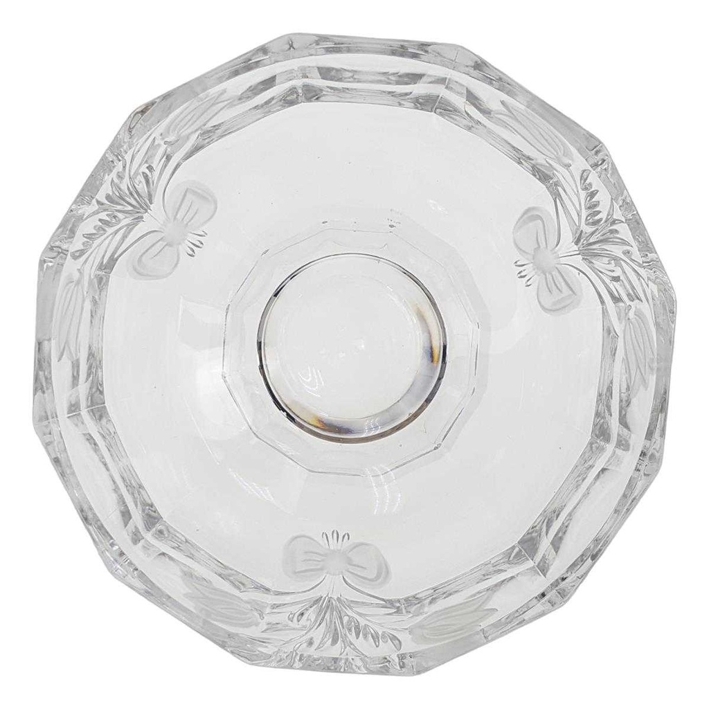 [98365] Deckeldose Bonboniere Ätzdekor 16 cm H 19,5 Kristallglas Bild 6