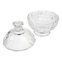 [98365] Deckeldose Bonboniere Ätzdekor 16 cm H 19,5 Kristallglas Bild 7