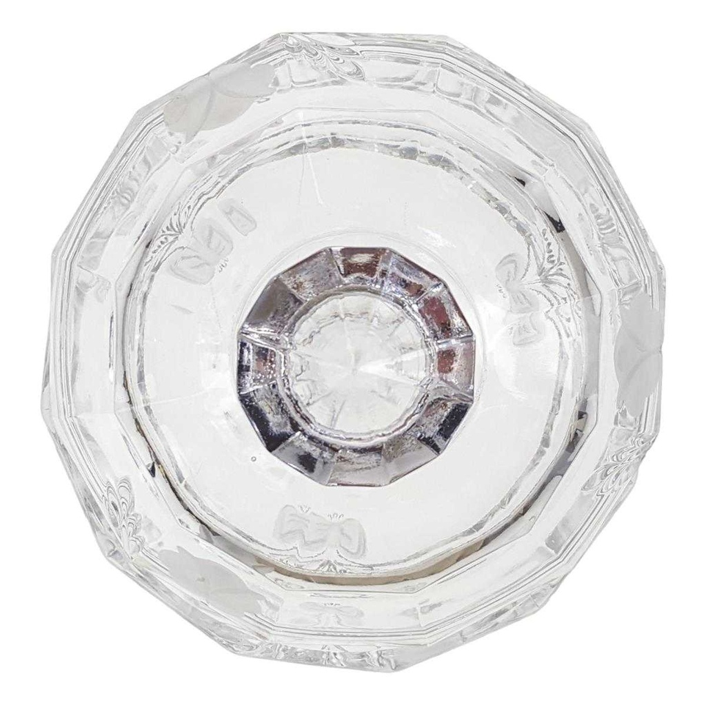 [98365] Deckeldose Bonboniere Ätzdekor 16 cm H 19,5 Kristallglas Bild 8