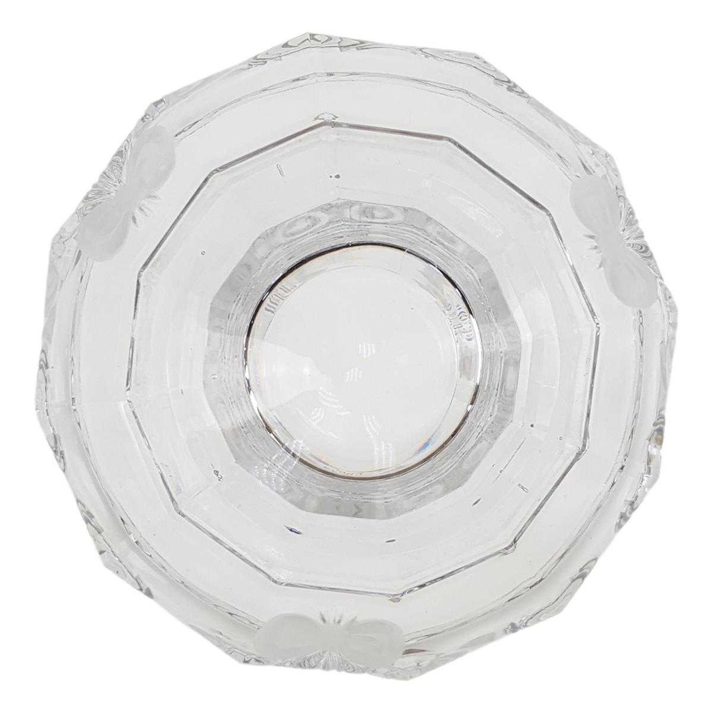 [98365] Deckeldose Bonboniere Ätzdekor 16 cm H 19,5 Kristallglas Bild 9