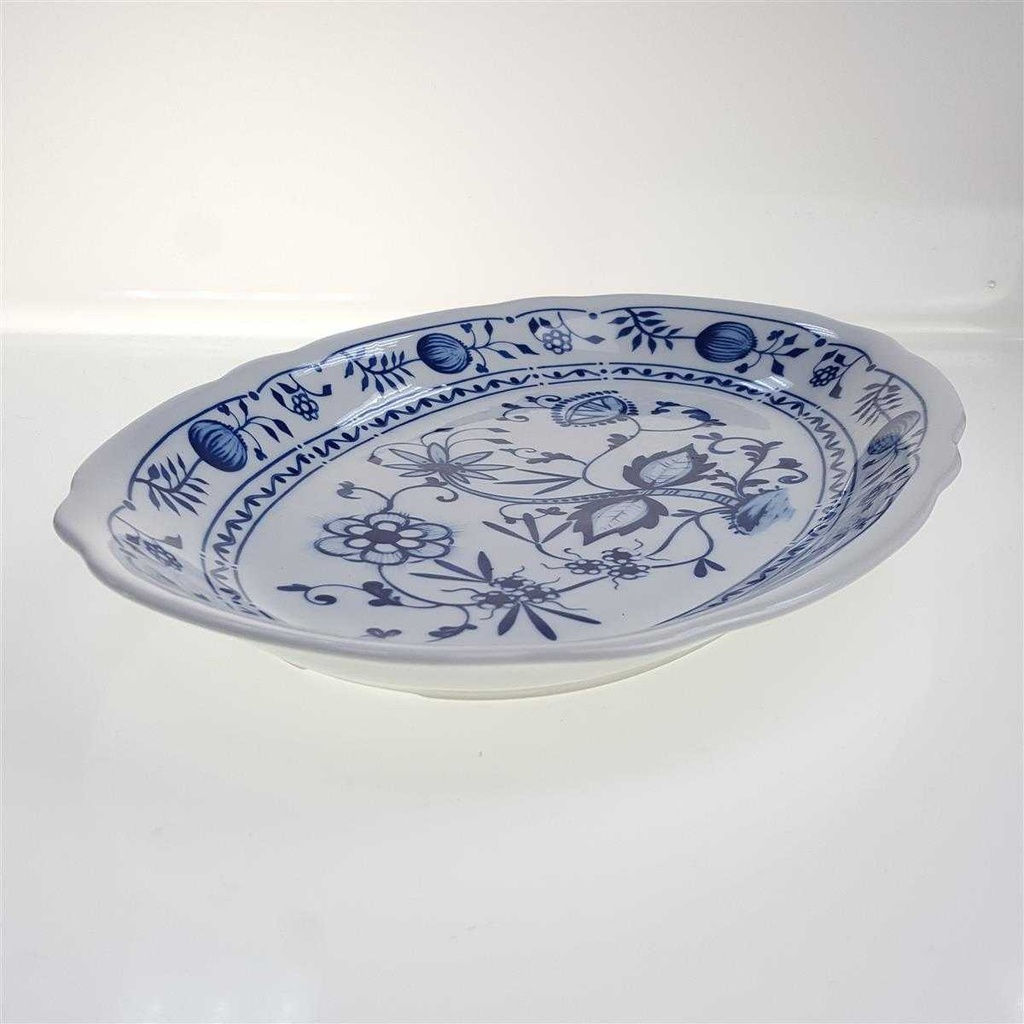 [98371] Speiseplatte 33x21,8 cm Triptis Porzellan Romantika Zwiebelmuster gebraucht - akzeptabel Bild 2