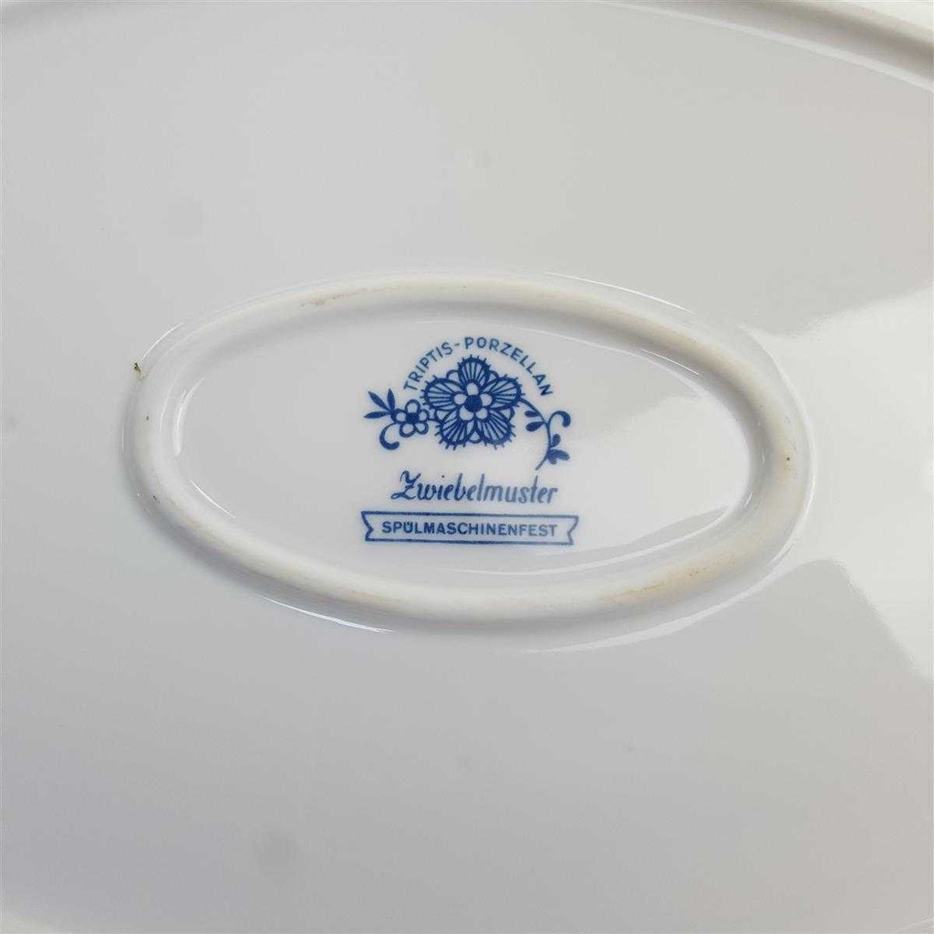 [98371] Speiseplatte 33x21,8 cm Triptis Porzellan Romantika Zwiebelmuster gebraucht - akzeptabel Bild 3
