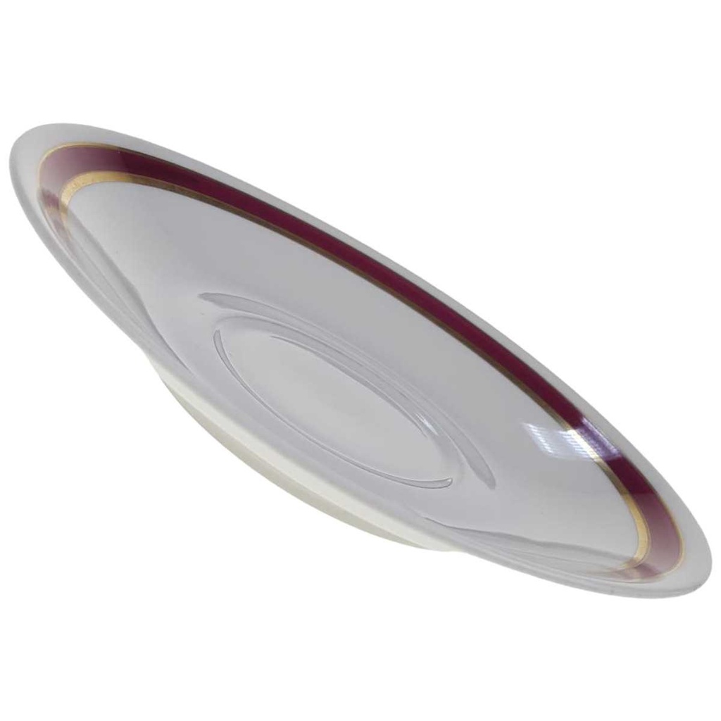 [98384] Untertasse Goldrand 14 cm Reichenbach Rosa gebraucht - akzeptabel Bild 2