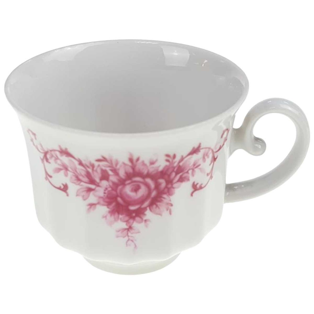 [98385] Kaffeetasse Seltmann Weiden Relief Pinke Blume gebraucht - sehr gut Bild 2