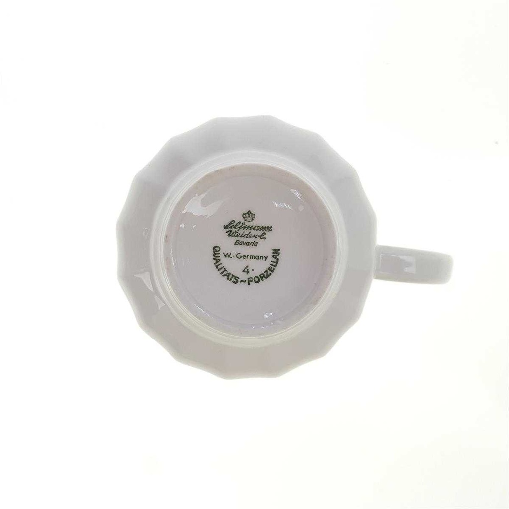 [98385] Kaffeetasse Seltmann Weiden Relief Pinke Blume gebraucht - sehr gut Bild 4