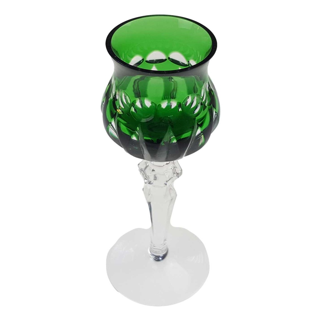 [98395] Likörglas Römerglas Schnapsglas Überfangglas Nachtmann Marylin Grün Smaragdgrün gebraucht - sehr gut Bild 2
