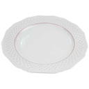 [98401] Speiseteller 25,5 cm Eschenbach La Reine Form 800 rote Punkte gebraucht - akzeptabel Bild 2