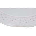 [98401] Speiseteller 25,5 cm Eschenbach La Reine Form 800 rote Punkte gebraucht - akzeptabel Bild 4