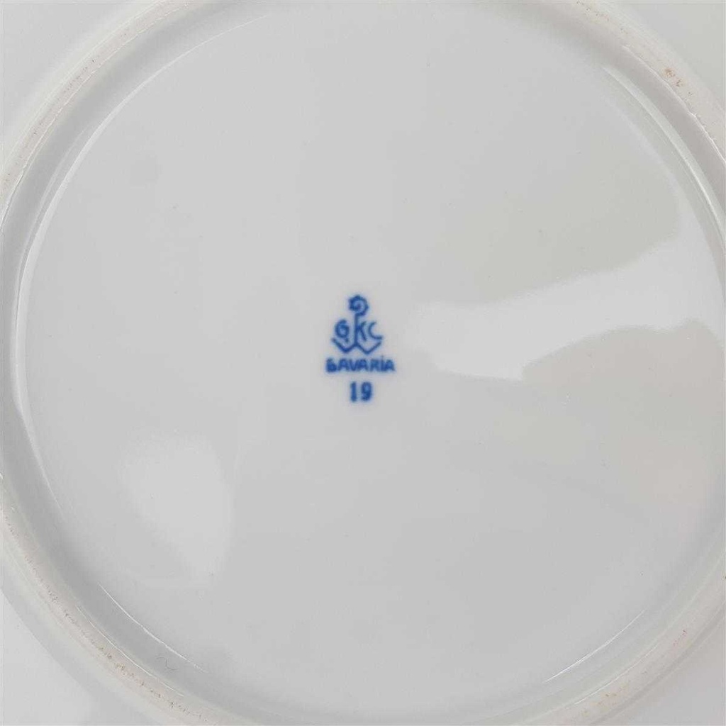 [98403] Kuchenteller 19 cm GKC Bavaria Indisch Blau Strohblume gebraucht - akzeptabel Bild 4