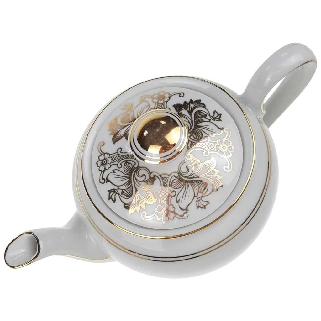 [98404] Teekanne Goldrand Golddekor 1 L Mitterteich B 600 gebraucht - gut Bild 2