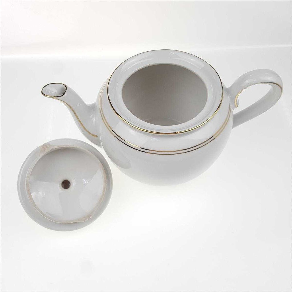 [98404] Teekanne Goldrand Golddekor 1 L Mitterteich B 600 gebraucht - gut Bild 3