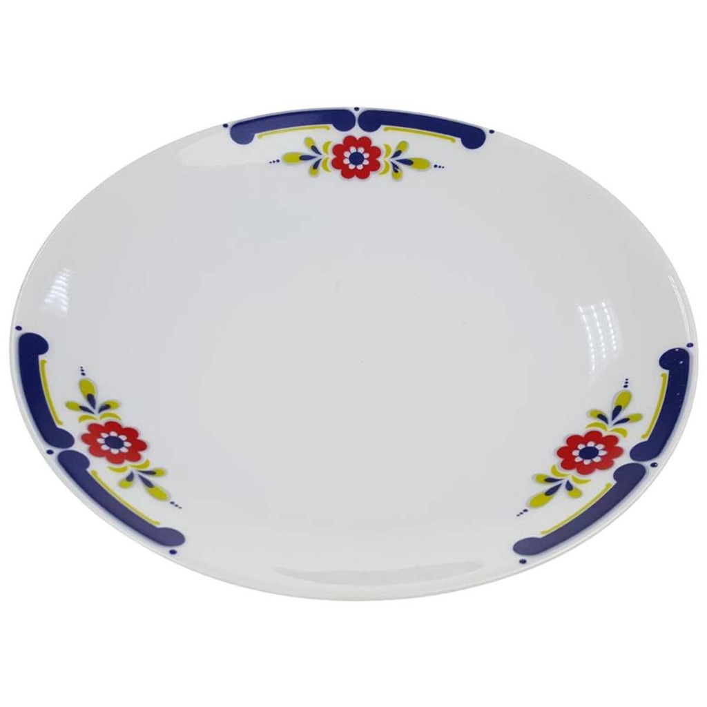 [98411] Kuchenteller Dessertteller 19,5 cm Mitterteich Form 890 blau grün rot Blumendekor Blumen gebraucht - akzeptabel Bild 2
