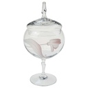 Deckeldose Blumen Glas