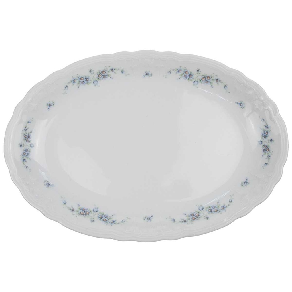 [100039] Servierplatte 30,8x21 cm Seltmann Weiden Julia Blaue Margeritenranke gebraucht - akzeptabel