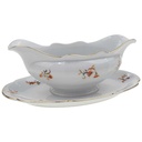 Sauciere Goldrand 1tlg Seltmann Weiden Retro Blumendekor Kordelrand II. Wahl gebraucht - sehr gut