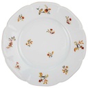 Speiseteller Goldrand 24,5 cm Seltmann Weiden Retro Blumendekor Kordelrand II. Wahl gebraucht - neuwertig