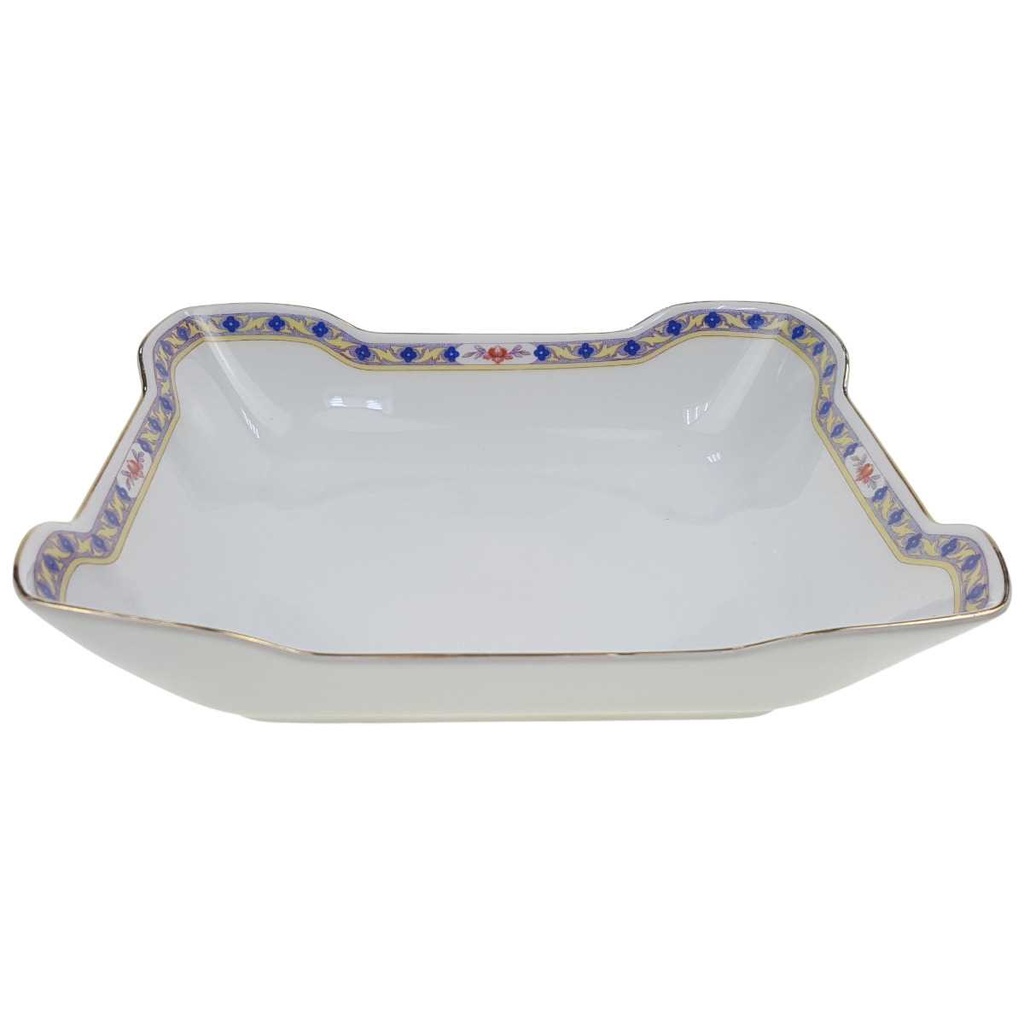[100065] Schüssel Goldrand Rosenthal Botticelli Bunte Blumenranke Bavaria Selb gebraucht - gut