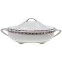 Ragoutterrine Servierschüssel Goldrand 1,4 L Rosenthal Botticelli Bunte Blumenranke Bavaria Selb gebraucht - gut