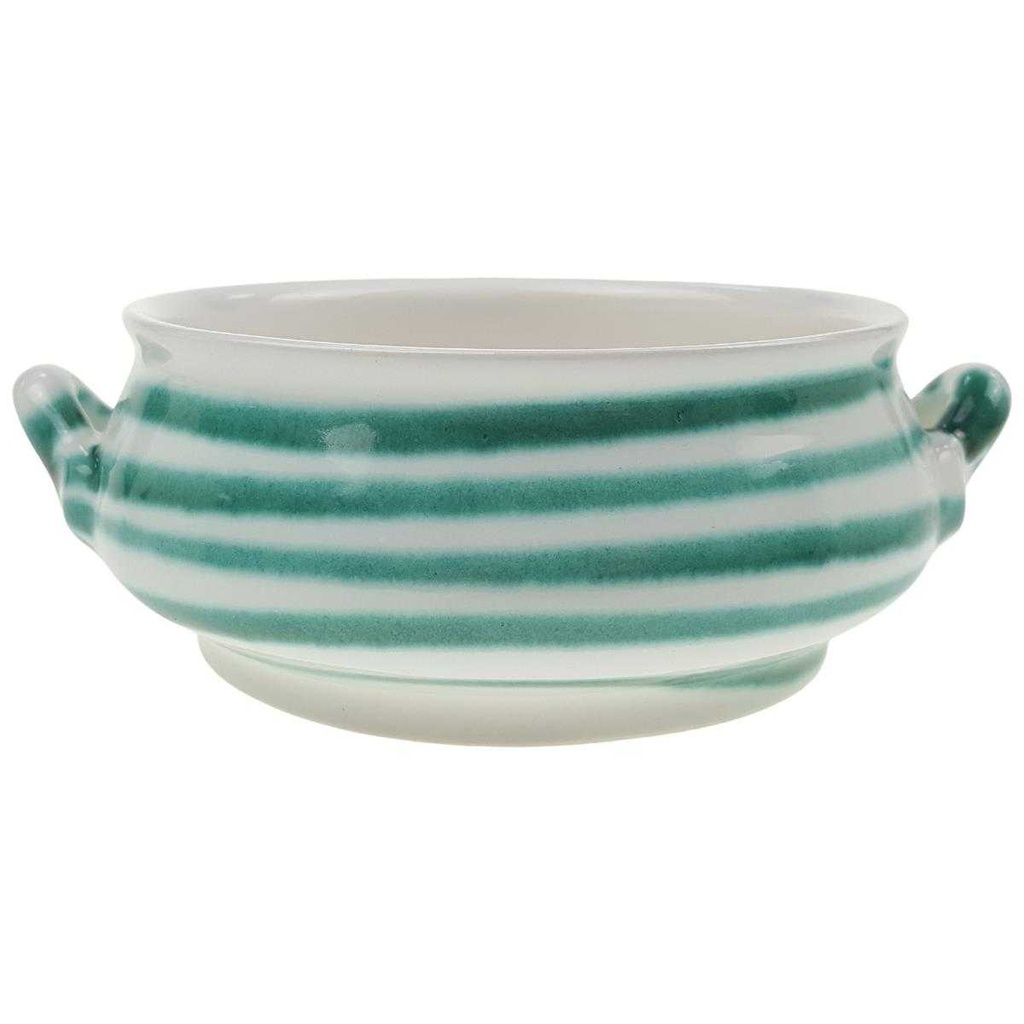 [100168] Suppentasse 6 cm Gmunder Keramik grün geflammt