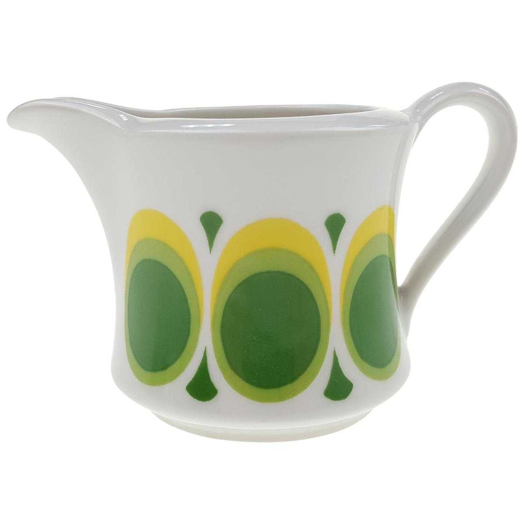 [100203] Milchkännchen Seltmann Weiden gelb grün Dekor 07 42761 Retro gebraucht - gut