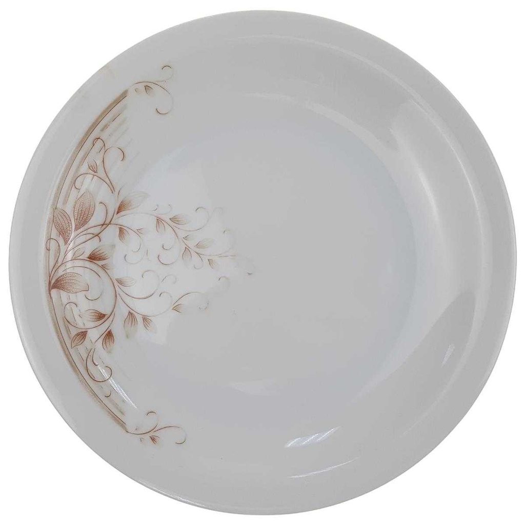Kuchenteller Dessertteller 20,5 cm Bareuther Form 4732 Braune Blätter gebraucht - gut