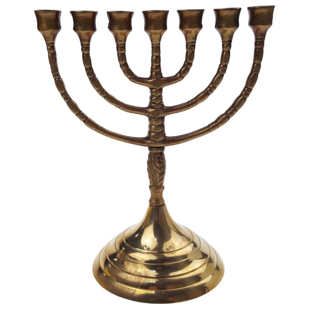 [100250] Kerzenhalter Kerzenständer Kerzenleuchter Davidleuchter Rund Messing