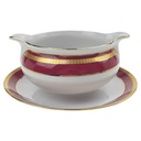 Sauciere 1tlg Seltmann Weiden Patricia Rot Gold 26347 gebraucht - sehr gut